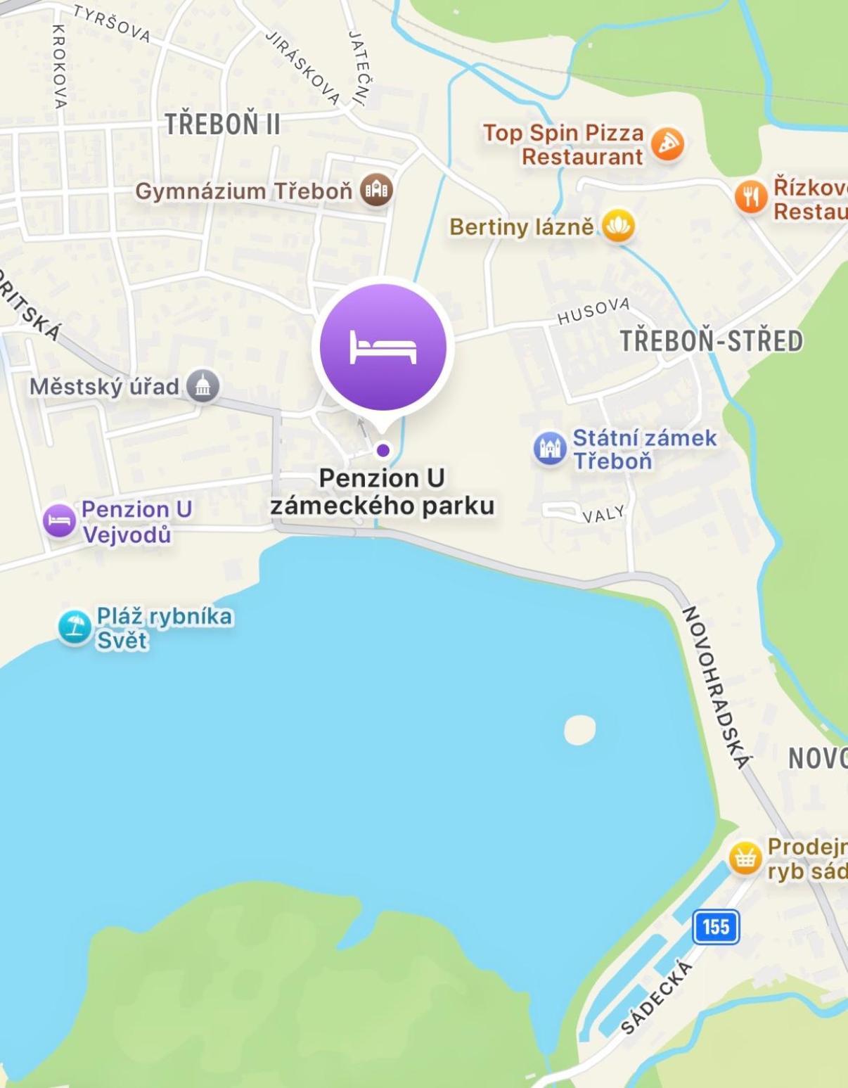 Penzion U Zameckeho Parku Třeboň Exteriör bild